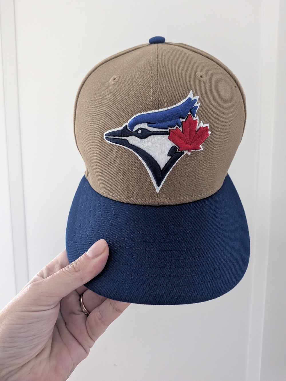 Men's Toronto Blue Jays New Era Khaki 59FIFTY Fitted Hat Size 7 3/4